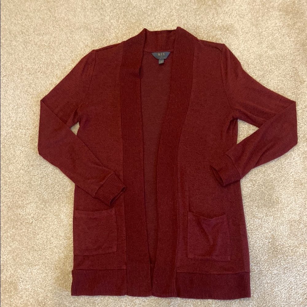SOLD 41 Hawthorn Red and Black Cardigan Sweater